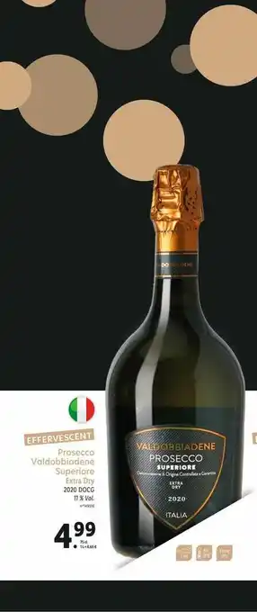 Lidl Prosecco Valdobbiadene Superiore Extra Dry 2020 Docg offre