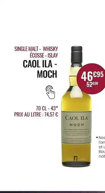 Nicolas Single Malt - Whisky écosse - Islay Caol Ila - Moch offre