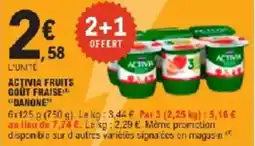 E.Leclerc Activia fruits gout fraise danone offre