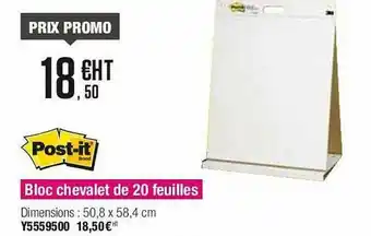 Plein ciel Bloc Chevalet De 20 Feuilles Post-it offre