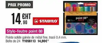 Plein ciel Stylo-feutre Point 88 Stabilo offre