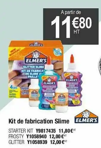 Kit De Fabrication Slime Elmer's