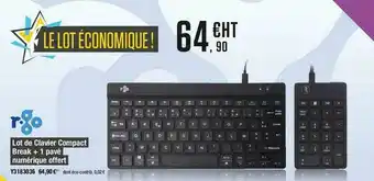 Plein ciel Lot De Clavier Compact Break + 1 Pavé Numérique Offert offre