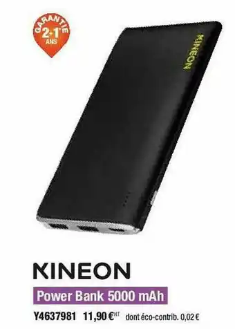 Power Bank 5000 MAh Kineon