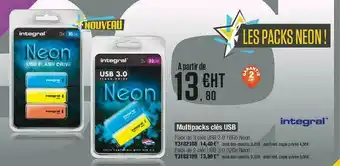 Plein ciel Multipacks Clés Usb Integral offre
