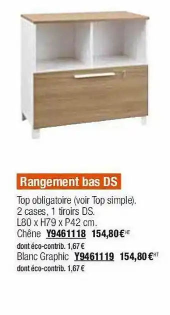 Plein ciel Rangement Bas Ds offre
