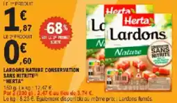 E.Leclerc Lardons nature conservation sans nitrite herta offre