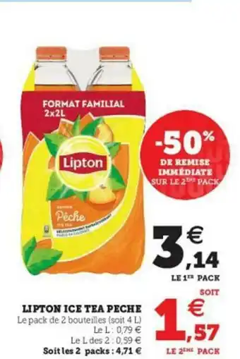 Super U Lipton Ice Tea Pêche offre