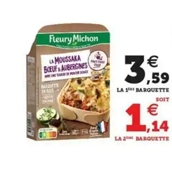 Super U La Moussaka Bœuf & Aubergines Fleury Michon offre
