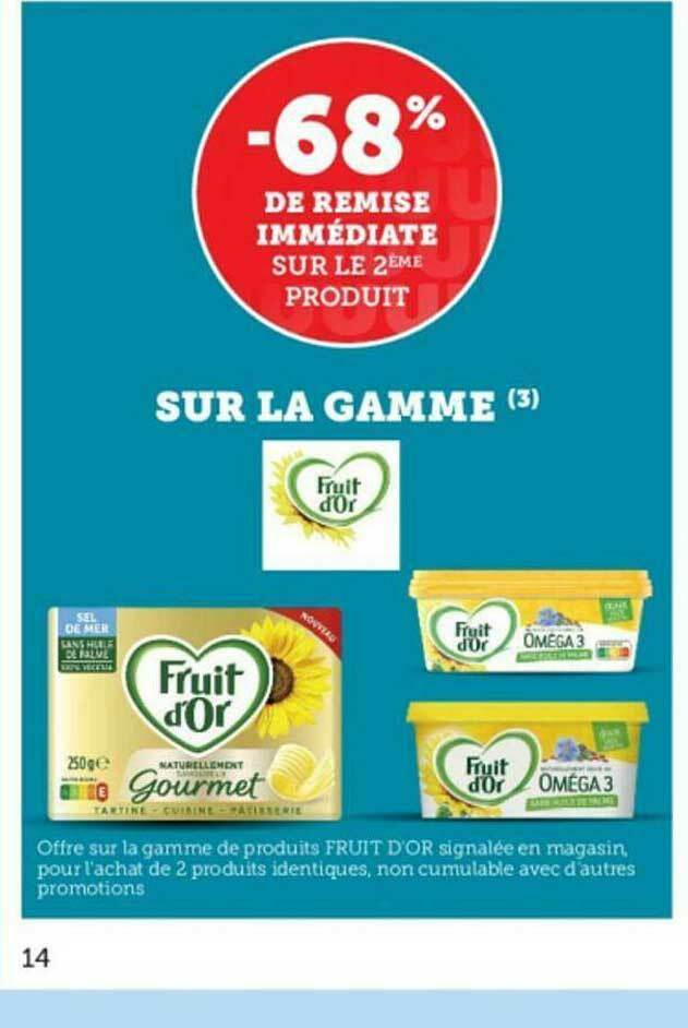 Promo La Gamme Fruit D'or chez Super U