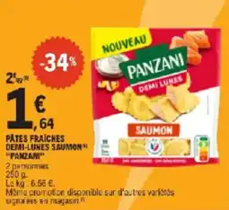 E.Leclerc Pâtes fraiches demi-lunes saumon panzani offre