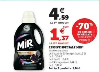 Super U Lessive Spéciale Mir offre