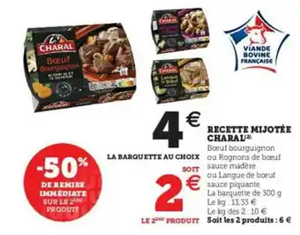 Super U Recette Mijotée Charal offre