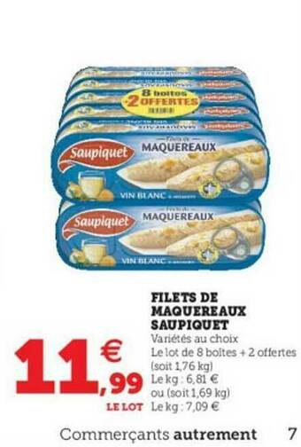 Super U Filets De Maquereaux Saupiquet offre