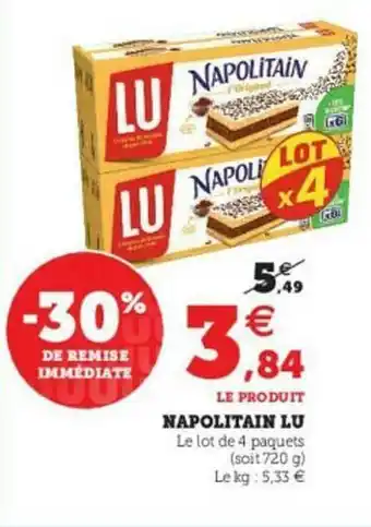 Super U Napolitain Lu offre