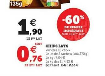Super U Chips Lay's offre