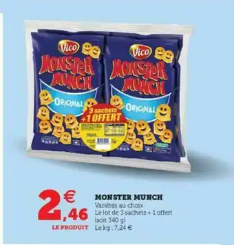 Super U Monster Munch offre