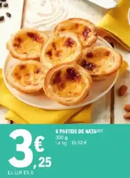 E.Leclerc 6 pasteis de nata offre