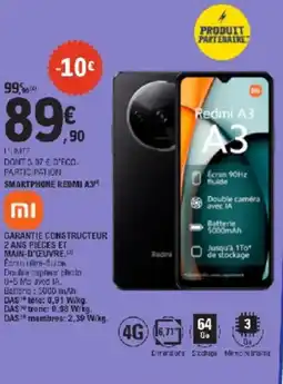 E.Leclerc Smartphone redm A3 offre