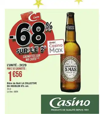 Bière De Noël La Collective Du Houblon 8% Vol.