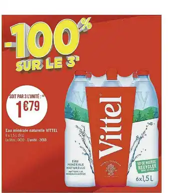 Casino Supermarchés Eau Minérale Naturelle Vittel offre