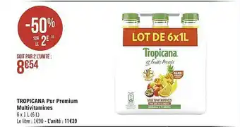 Casino Supermarchés Tropicana Pur Premium Multivitamines offre