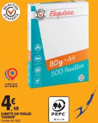 E.Leclerc Ramette 500 feuilles esquisse offre