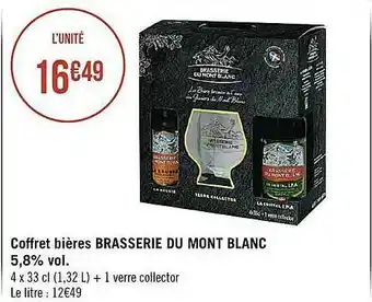 Coffret Bières Brasserie Du Mont Blanc 5.8% Vol.