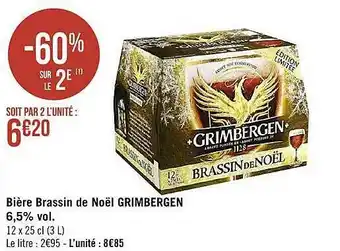 Casino Supermarchés Bière Brassin De Noël Grimbergen 6.5% Vol. offre