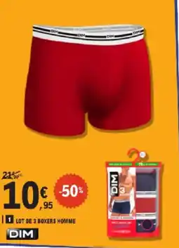 E.Leclerc Lot de 3 boxers homme dim offre