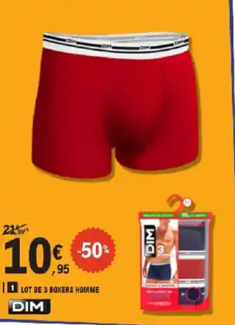 E.Leclerc Lot de 3 boxers homme dim offre