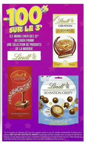 Casino Supermarchés Produits De La Marque Lindt offre