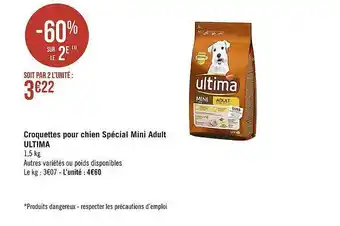Croquettes Pour Chien Spécial Mini Adult Ultima