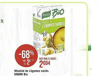 Casino Supermarchés Mouliné De Légumes Variés Knorr Bio offre