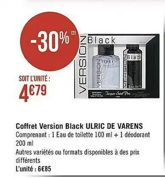 Casino Supermarchés Coffret Version Black Ulric De Varens offre