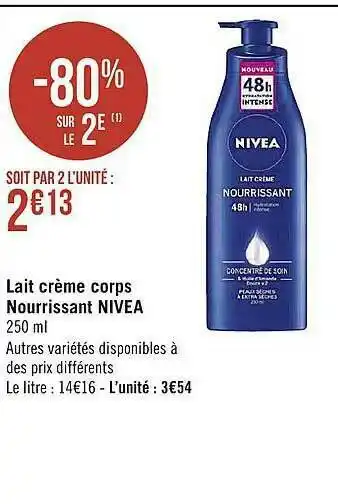 Lait Crème Corps Nourrissant Nivea