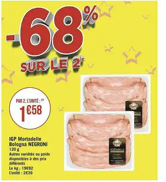 Casino Supermarchés Igp Mortadelle Bologna Negroni offre