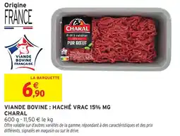 Intermarché Viande bovine: haché vrac 15% mg charal offre