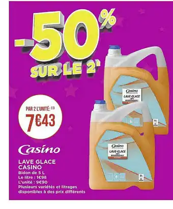 Casino Supermarchés Lave Glace Casino offre