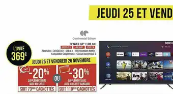 Casino Supermarchés Tv Qled 43 offre