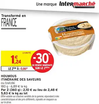 Intermarché Houmous itinéraire des saveurs offre