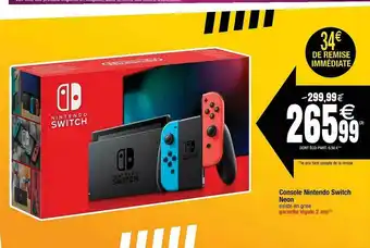 Cora x Carrefour Console Nintendo Switch Neon offre