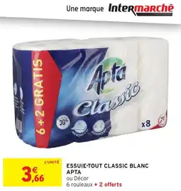 Intermarché Essuie-tout classic blanc apta offre