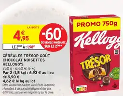 Intermarché Céréales trésor goût chocolat noisettes kellogg's offre