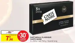 Intermarché Café moulu classique carte noire offre