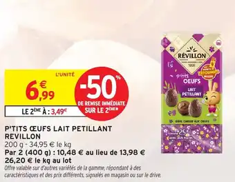 Intermarché P'tits oeufs lait petillant revillon offre