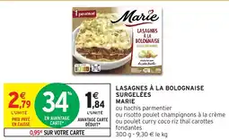 Intermarché Lasagnes à la bolognaise surgelées marie offre