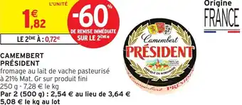 Intermarché Camembert président offre