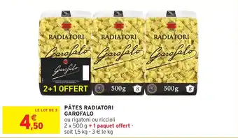 Intermarché Pâtes radiatori garofalo offre