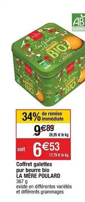 Coffret Galettes Pour Beurre Bio La MĂšre Poulard